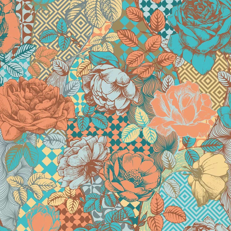 Flowers & Ornaments by 5by5collective wall art