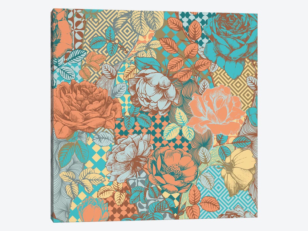 Flowers & Ornaments by 5by5collective 1-piece Canvas Artwork