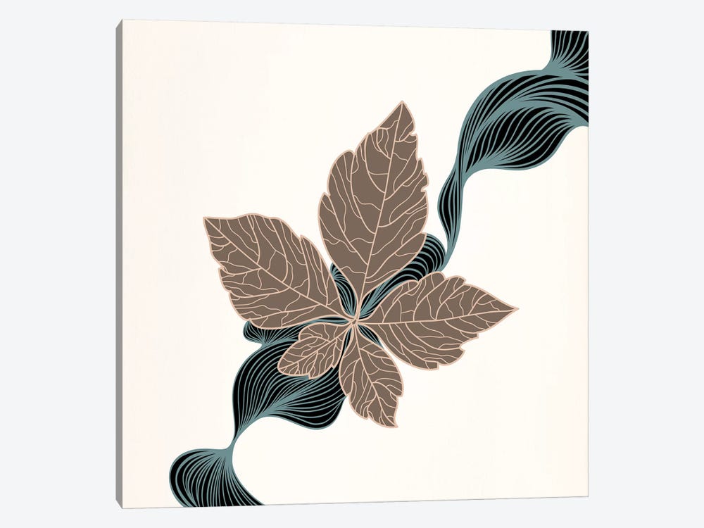Brown Leaf by 5by5collective 1-piece Canvas Art