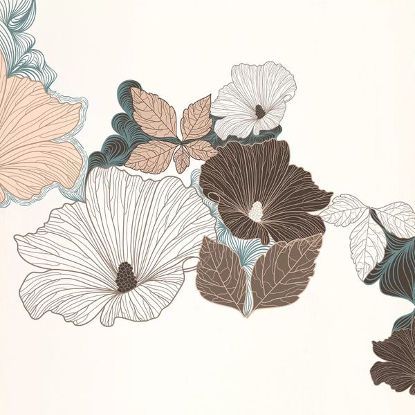 Poppies & Leaves (Tri-Color)