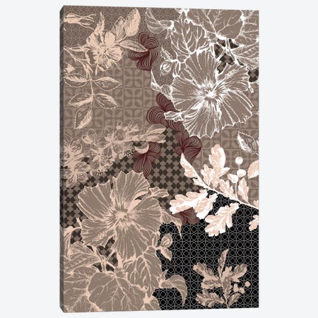 Flower Patterns (Brown) Canvas Print #FLPN61} by 5by5collective Canvas Art