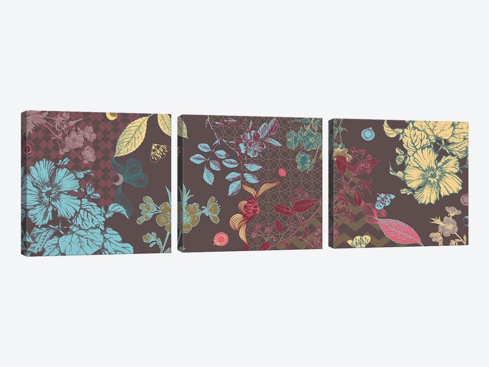 Flowers of All Colors by 5by5collective 3-piece Canvas Artwork