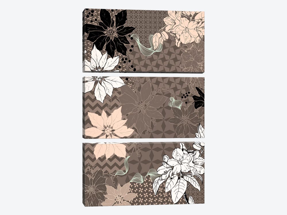 Floral Composition III by 5by5collective 3-piece Canvas Print