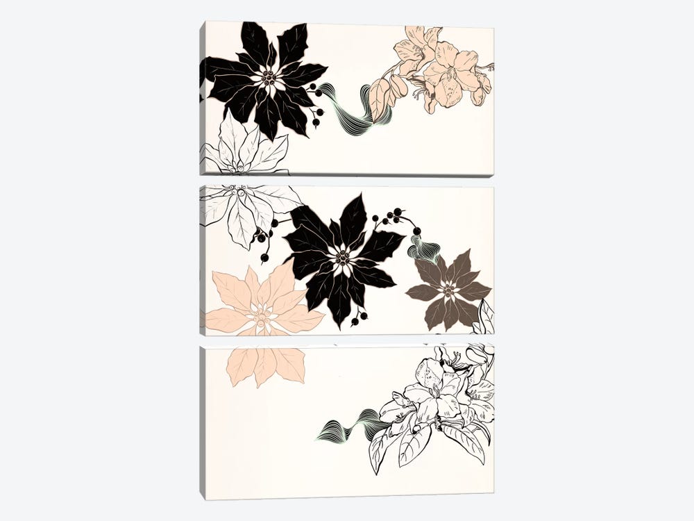 Flowers & Berries by 5by5collective 3-piece Art Print