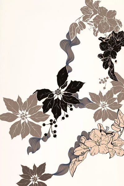 Poinsettias: Floral Ornament by 5by5collective