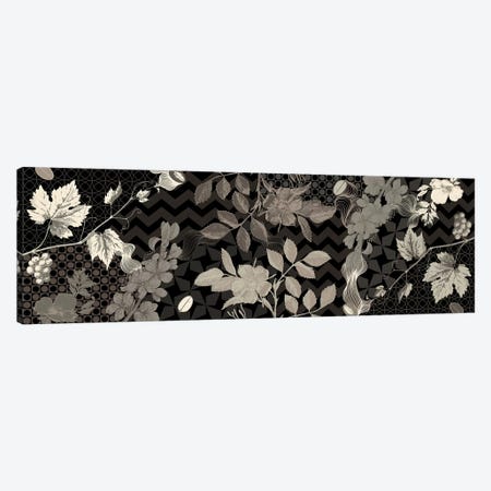 Flowers & Ornaments (Black&White) Canvas Print #FLPN81} by 5by5collective Canvas Artwork