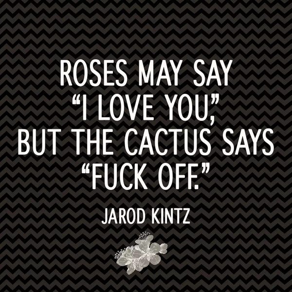 Black & White Florals: Roses vs Cactus by 5by5collective