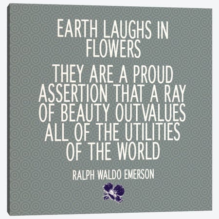 Flowers Are the Earth's Laughter Canvas Print #FLPN88} by 5by5collective Canvas Wall Art