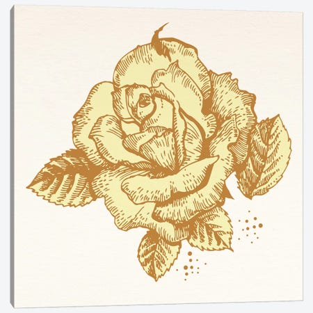 Yellow Rose Canvas Print #FLPN94} by 5by5collective Canvas Artwork