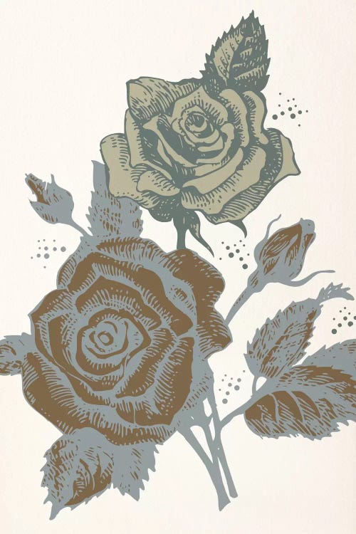 Roses (Brown&Vinous) by 5by5collective wall art