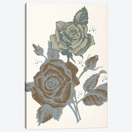 Roses (Brown&Vinous) Canvas Print #FLPN95} by 5by5collective Canvas Art
