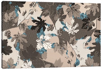 Leaves & Patterns Canvas Art Print - Floral Pattern Collection