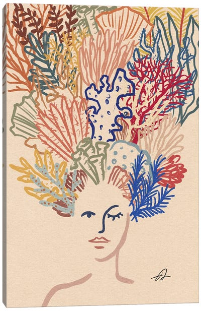Corals On My Mind Canvas Art Print - Fabian Lavater