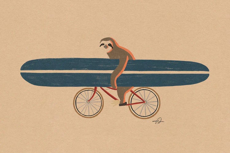 A Sloth Riding A Bike