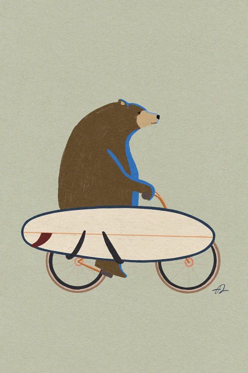 A Grizzly Riding A Bike