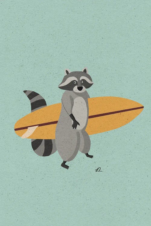 Surfing Racoon