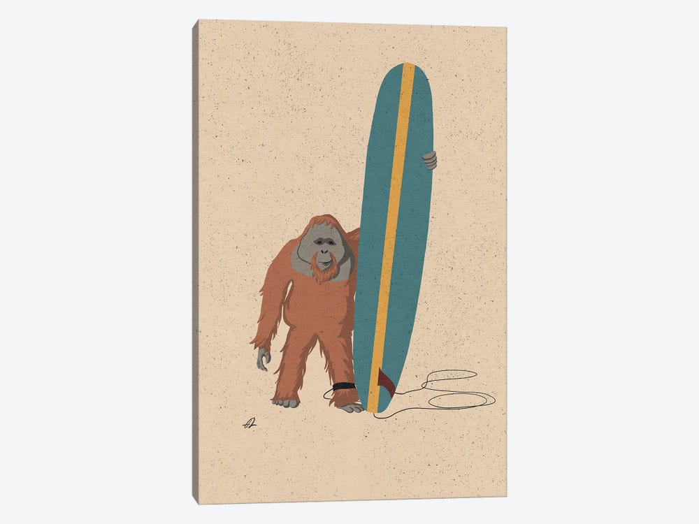 Surfing Orangutan by Fabian Lavater 1-piece Art Print