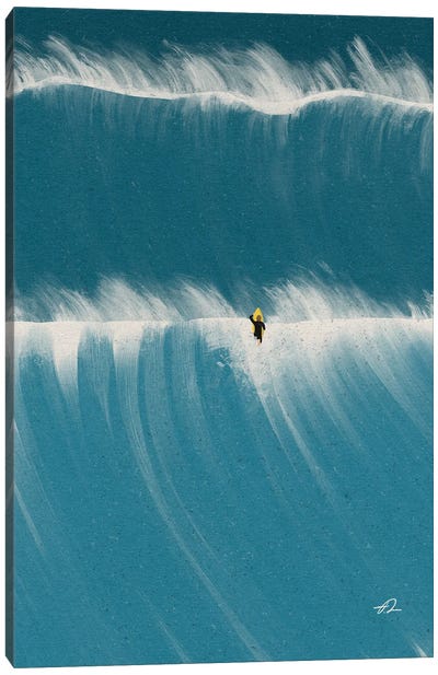 2nd Wave Remastered Canvas Art Print - Surfing Art