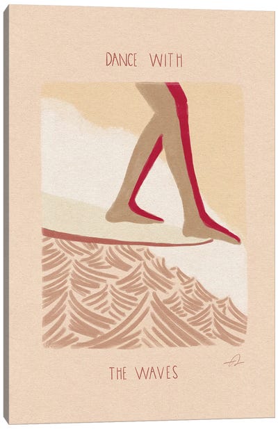 Dance With The Waves Canvas Art Print - Legs