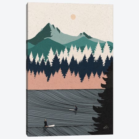 In Between The Pine Trees Canvas Print #FLV79} by Fabian Lavater Canvas Wall Art