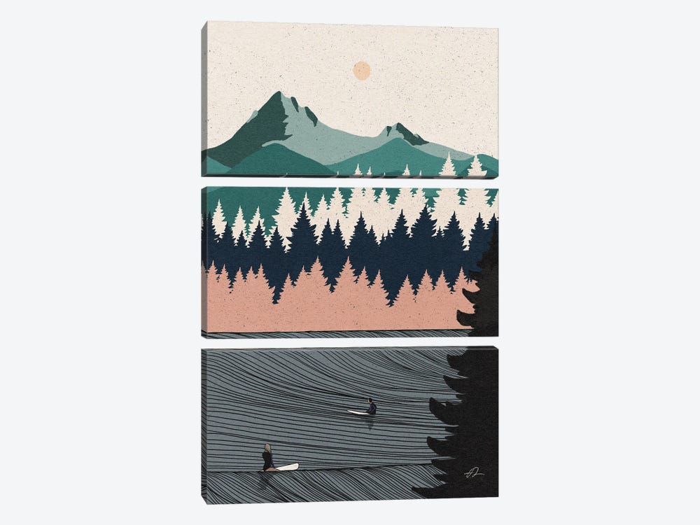 In Between The Pine Trees by Fabian Lavater 3-piece Canvas Wall Art