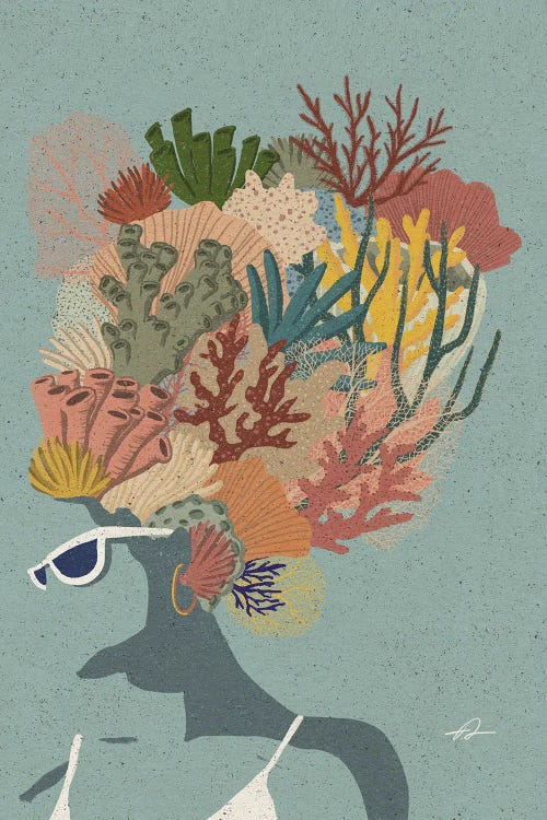 Coral Lady by Fabian Lavater wall art