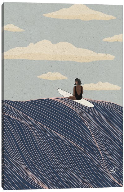 On Her Throne Canvas Art Print - Surfing Art