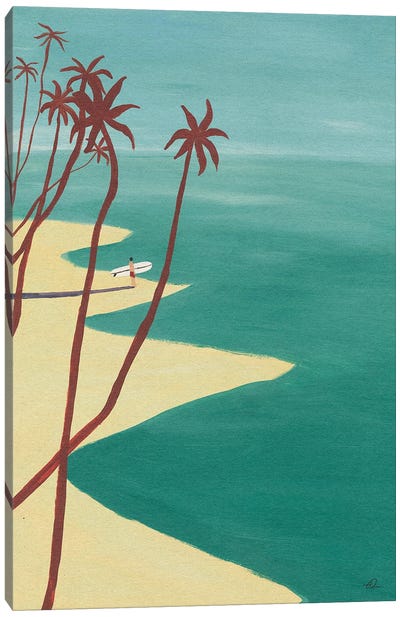 Red Palms Canvas Art Print - Fabian Lavater