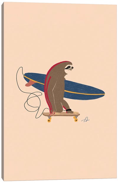 Unnamed Project 140 Canvas Art Print - Surfing Art