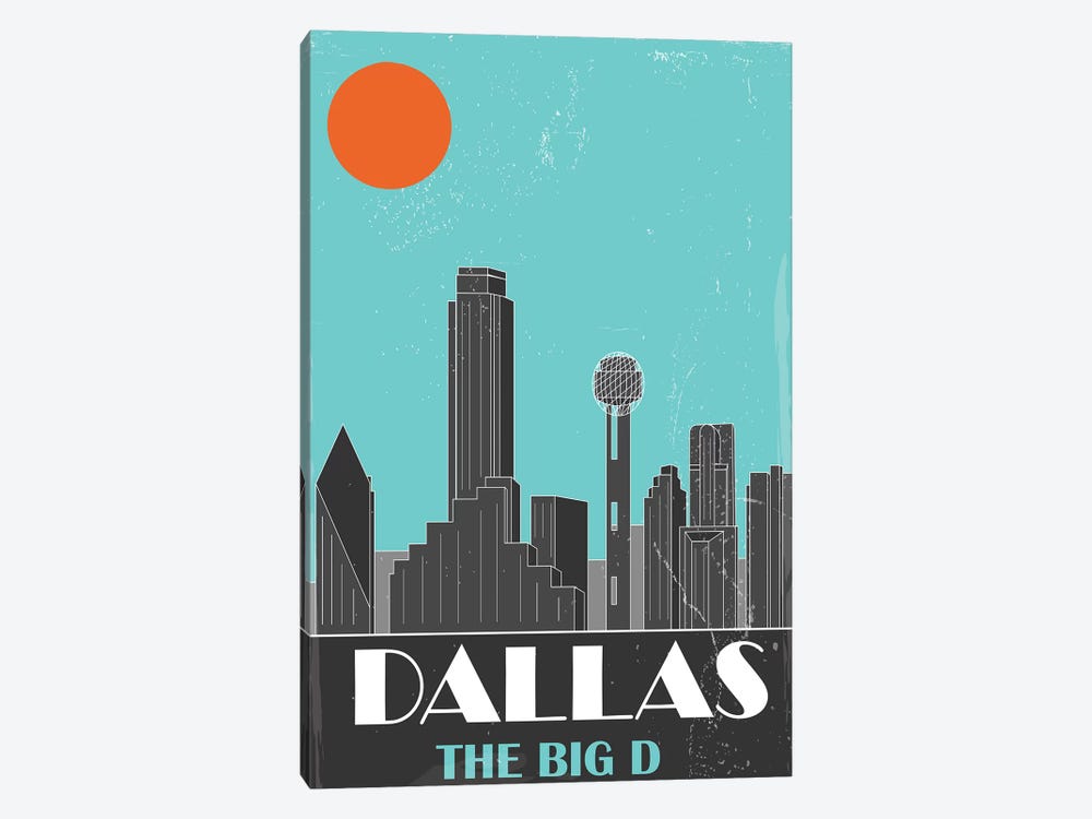 Dallas, Sky Blue by Fly Graphics 1-piece Canvas Art Print