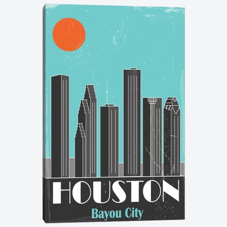 Houston Canvas Print #FLY16} by Fly Graphics Canvas Wall Art