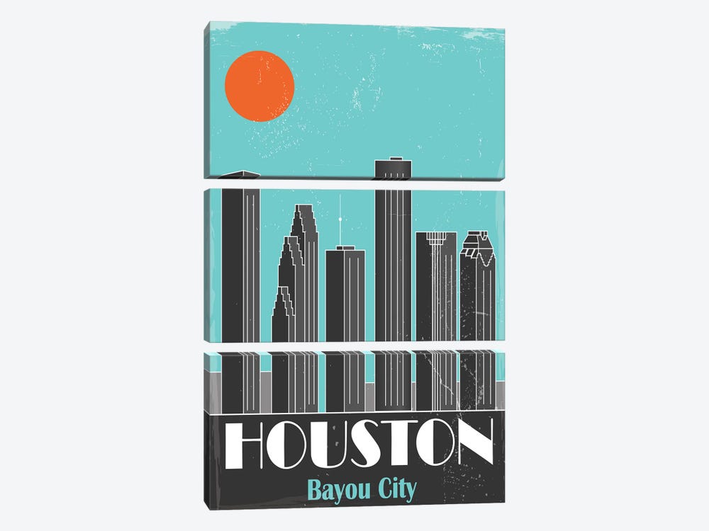 Houston by Fly Graphics 3-piece Canvas Print