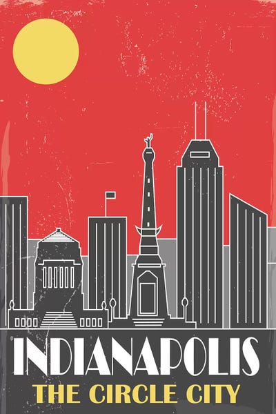 Indianapolis: Indianapolis, Red by Fly Graphics