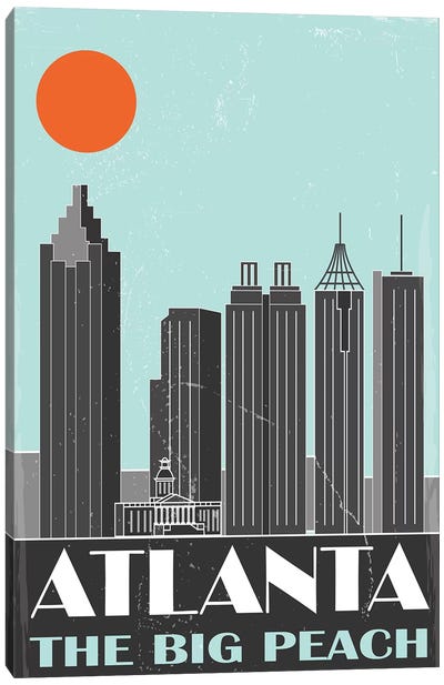 Atlanta Canvas Art Print - Fly Graphics