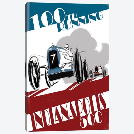 Indy 500 Canvas Print #FLY21} by Fly Graphics Canvas Wall Art