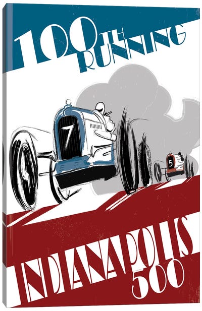 Indy 500 Canvas Art Print - Retro Redux