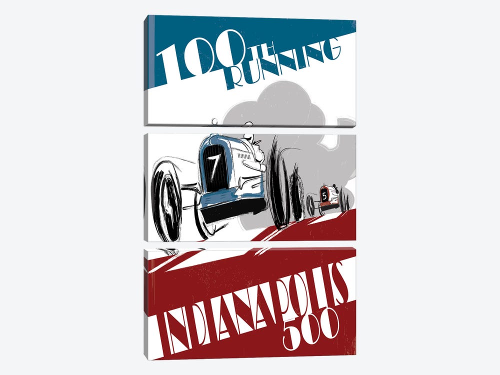 Indy 500 by Fly Graphics 3-piece Canvas Art Print