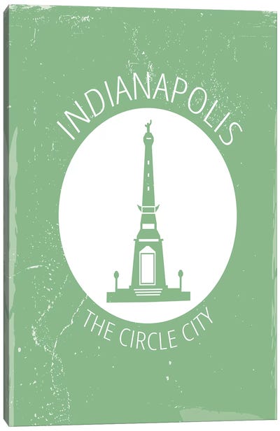 Indy, Circle Canvas Art Print - Indiana Art