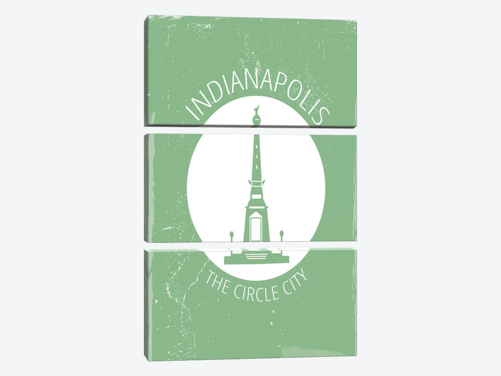 Indy, Circle by Fly Graphics 3-piece Canvas Wall Art