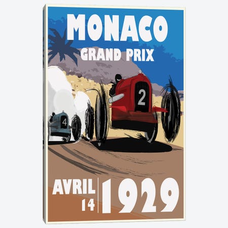 Monaco Canvas Print #FLY24} by Fly Graphics Canvas Print