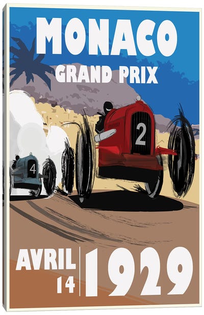Monaco Canvas Art Print - Auto Racing Art