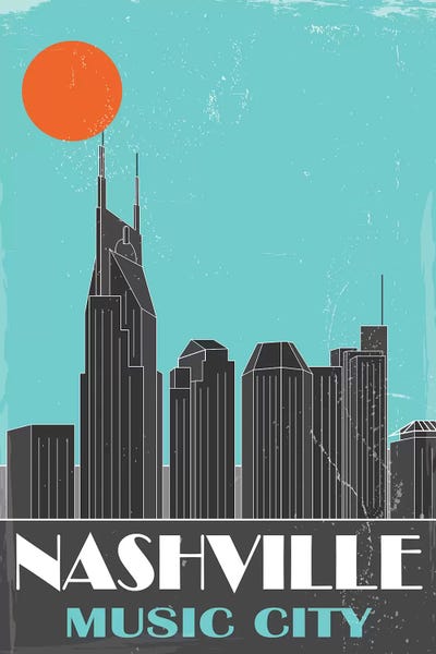 Places: Nashville, Sky Blue by Fly Graphics