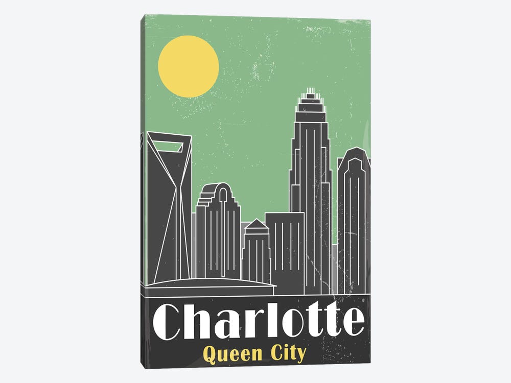 Charlotte, Green by Fly Graphics 1-piece Canvas Wall Art