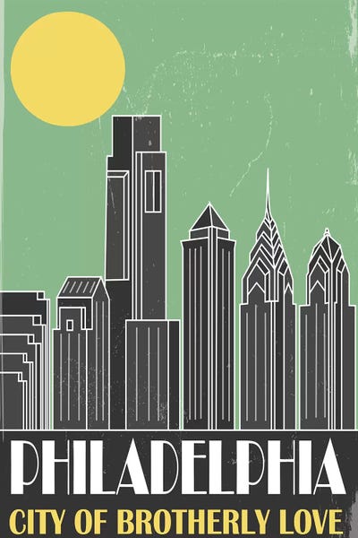 Pennsylvania: Philadelphia, Green by Fly Graphics