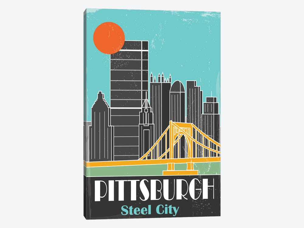 Pittsburgh, Sky Blue II by Fly Graphics 1-piece Canvas Print