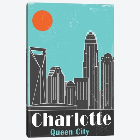 Charlotte, Sky Blue Canvas Print #FLY3} by Fly Graphics Art Print