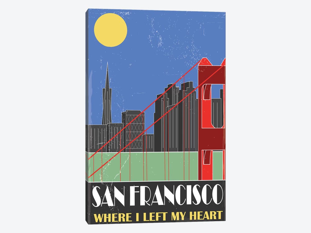 San Francisco, Sky Blue by Fly Graphics 1-piece Canvas Print