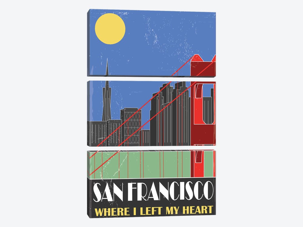 San Francisco, Sky Blue by Fly Graphics 3-piece Art Print