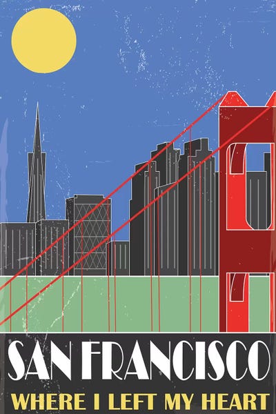 Golden Gate Bridge: San Francisco, Sky Blue by Fly Graphics