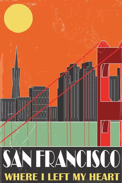 Golden Gate Bridge: San Francisco, Orange by Fly Graphics